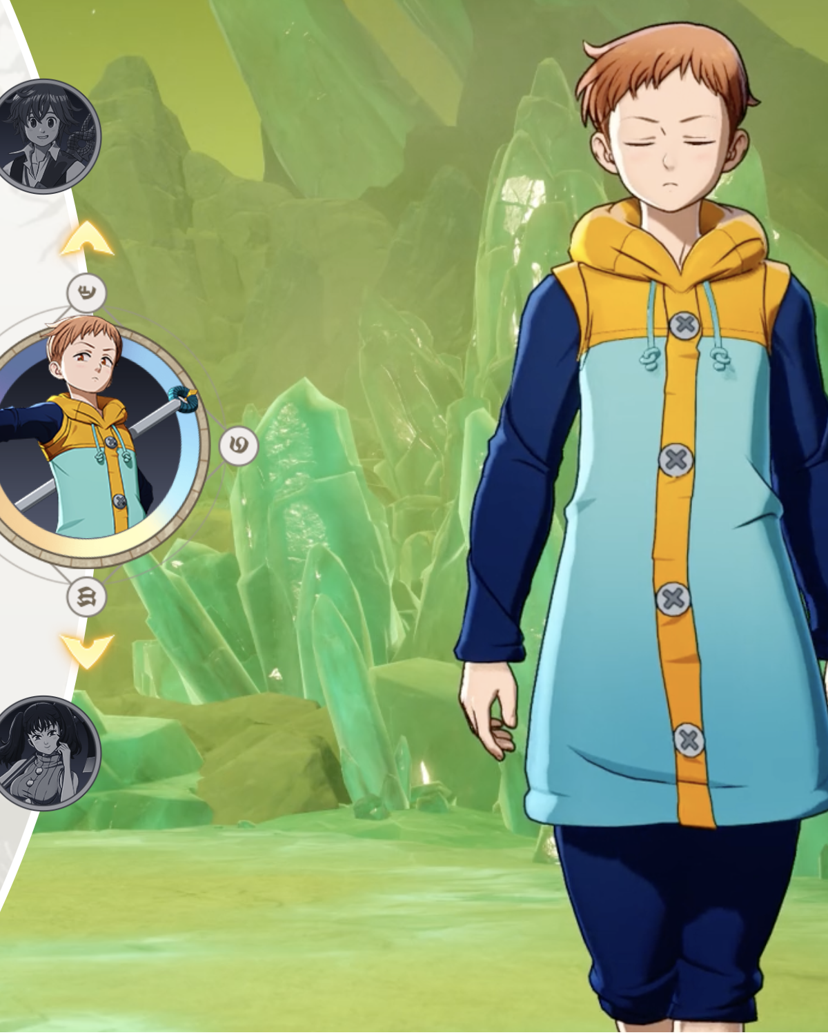 King character profile style visual